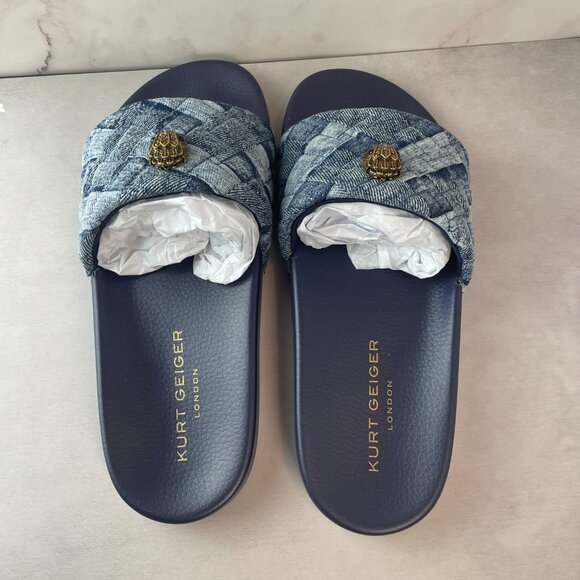 KURT GEIGER DENIM SLIDES 8.5 - Picture 6 of 12